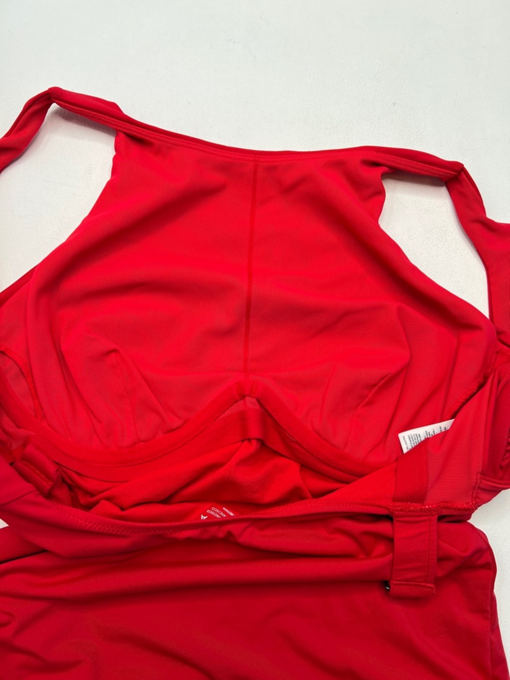 Athleta Maldives Bra Cup Tankini high neck 34D/DD cherry red - Picture 7 of 9